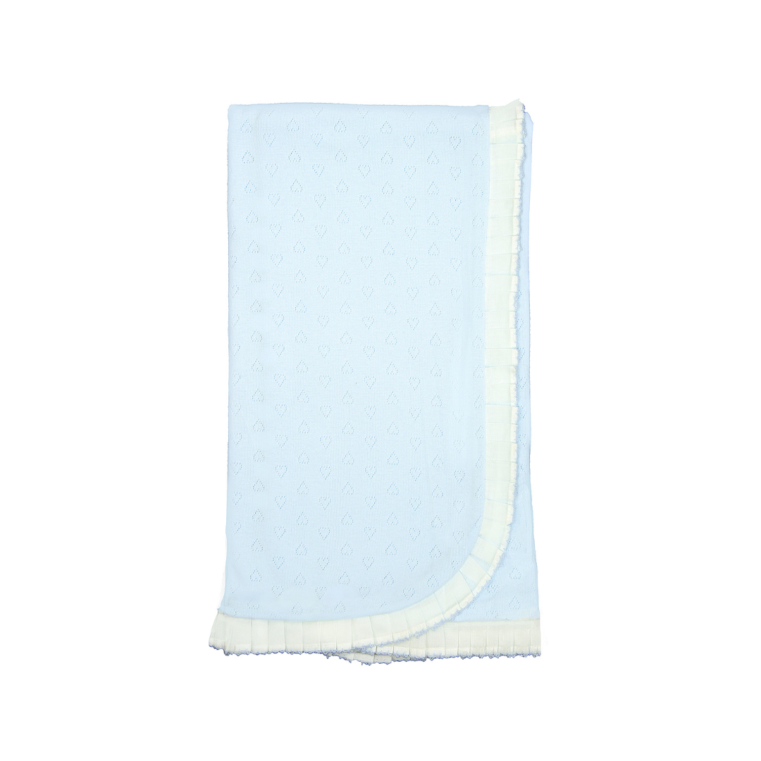 BABY POINTELLE HEART COTTON KNIT BLANKET - Lenora