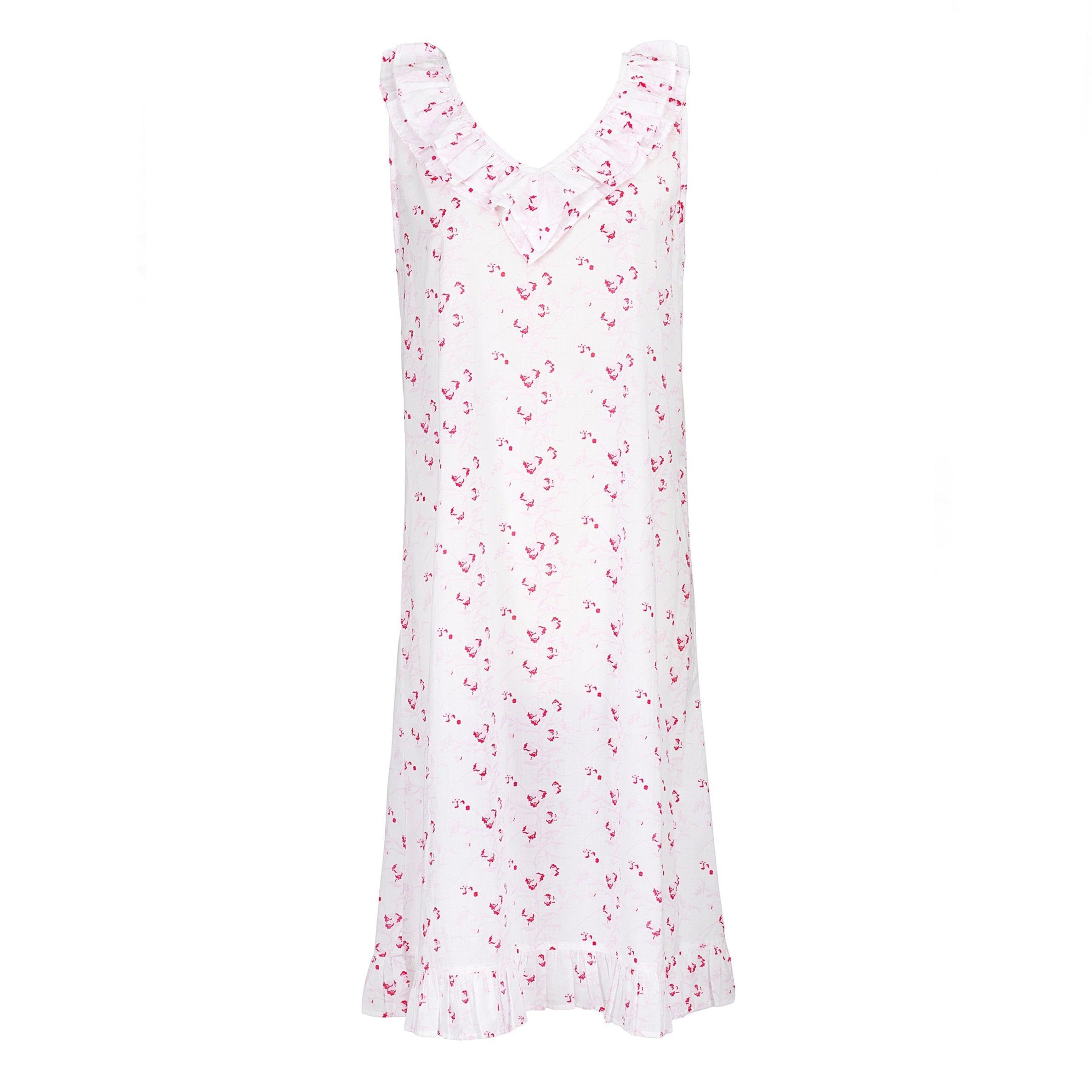 LILY COTTON RUFFLE NIGHTGOWN - Lenora