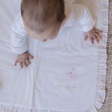 BABY LAMB & BEE COTTON STROLLER BLANKET - Lenora