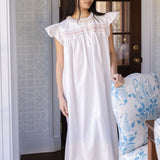 EMILY COTTON SMOCKED NIGHTGOWN - Lenora