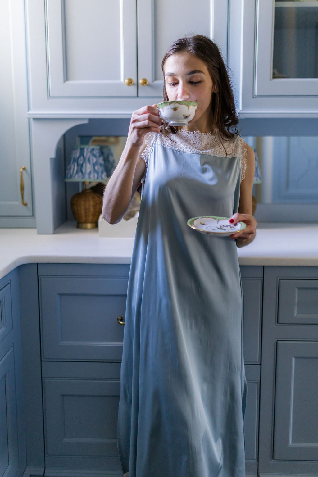 CHLOE SATIN NIGHTGOWN - Lenora