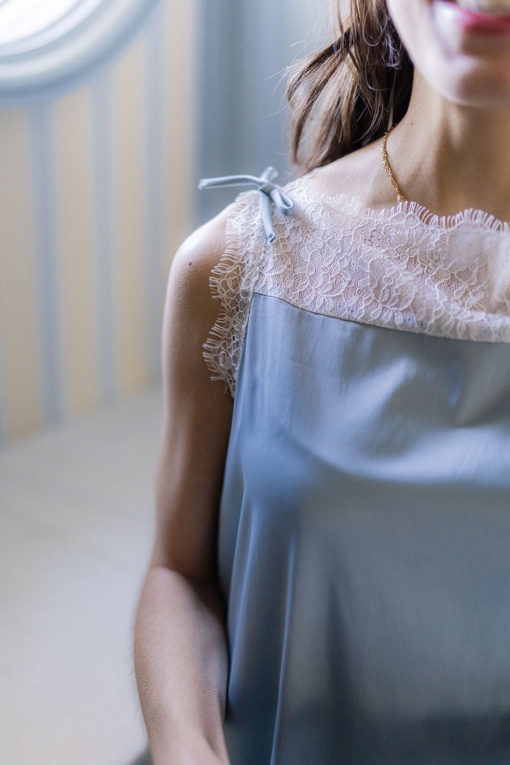 CHLOE SATIN NIGHTGOWN - Lenora