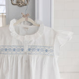 EMILY COTTON SMOCKED NIGHTGOWN - Lenora