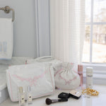 FLORAL BOW LARGE MAKEUP BAG - Lenora