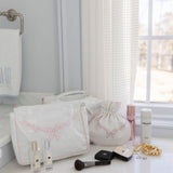 FLORAL BOW LARGE MAKEUP BAG - Lenora
