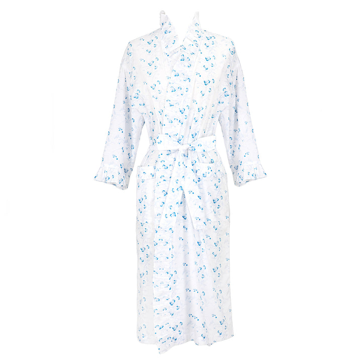 LILY COTTON RUFFLE ROBE - Lenora