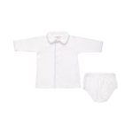 BABY COTTON KNIT LONG SLEEVE DIAPER SET - Lenora