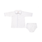 BABY COTTON KNIT LONG SLEEVE DIAPER SET - Lenora