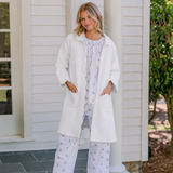 QUILTED BUTTON FRONT ROBE