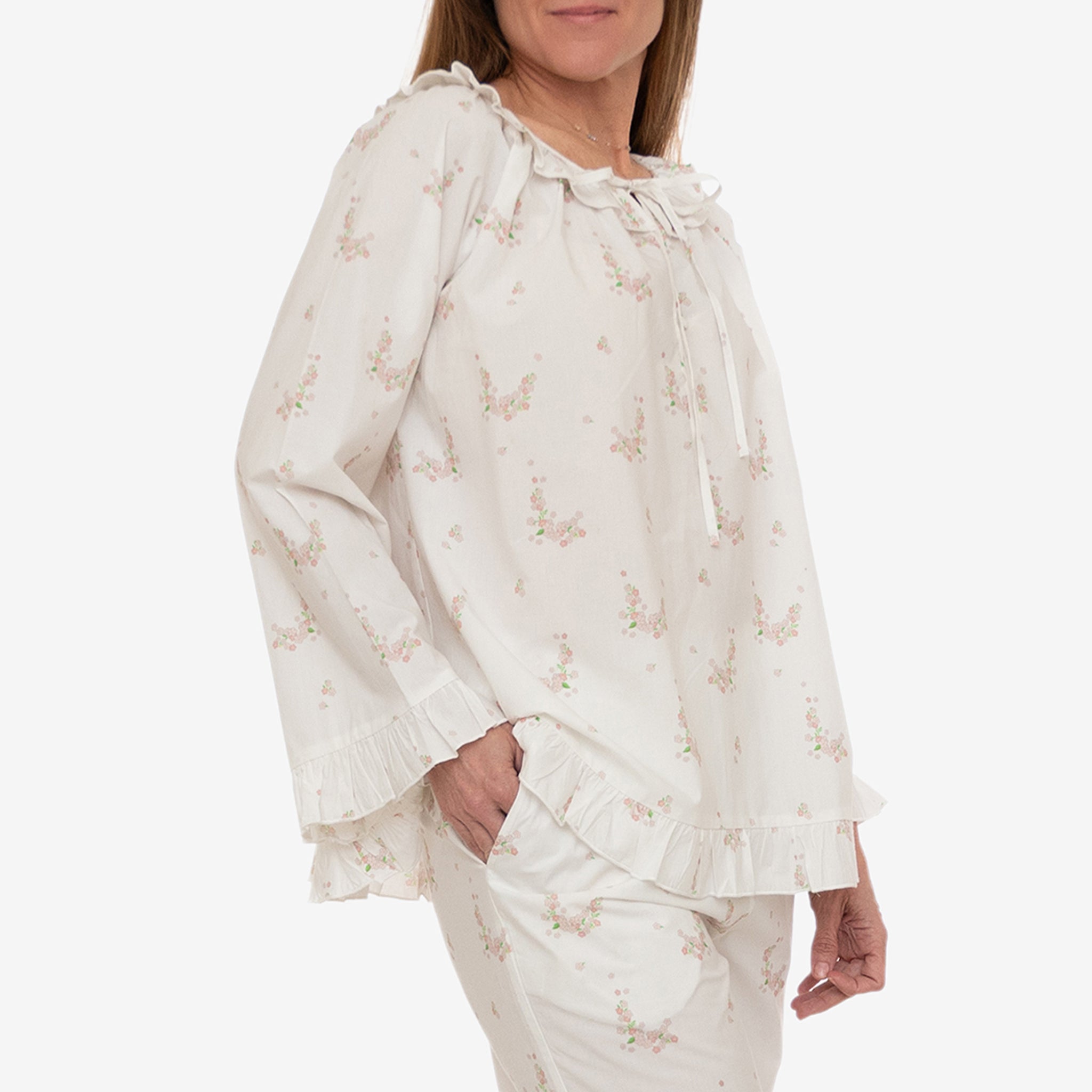 LUCY RUFFLE LONG PAJAMAS - Lenora