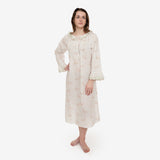 LUCY RUFFLE LONG SLEEVE NIGHTGOWN - Lenora