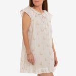 LUCY RUFFLE SHORT NIGHTGOWN - Lenora