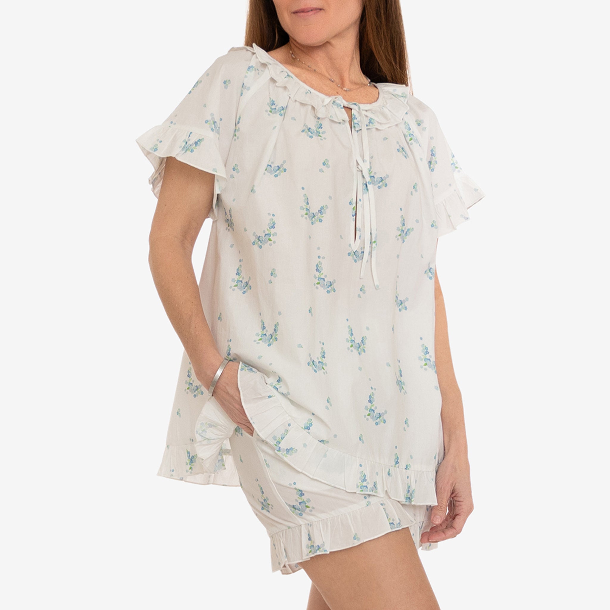 LUCY RUFFLE SHORT PAJAMAS - Lenora