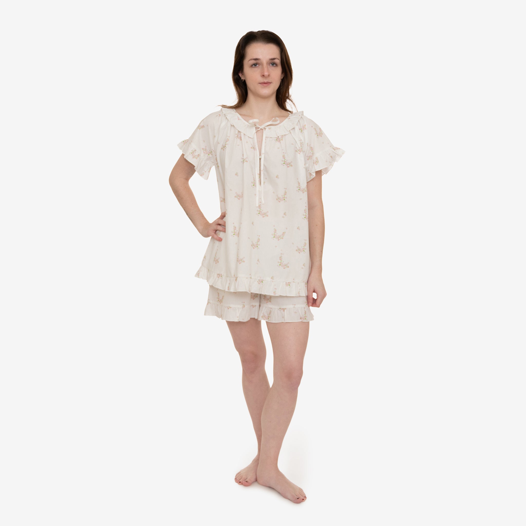 LUCY RUFFLE SHORT PAJAMAS - Lenora