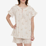 LUCY RUFFLE SHORT PAJAMAS - Lenora