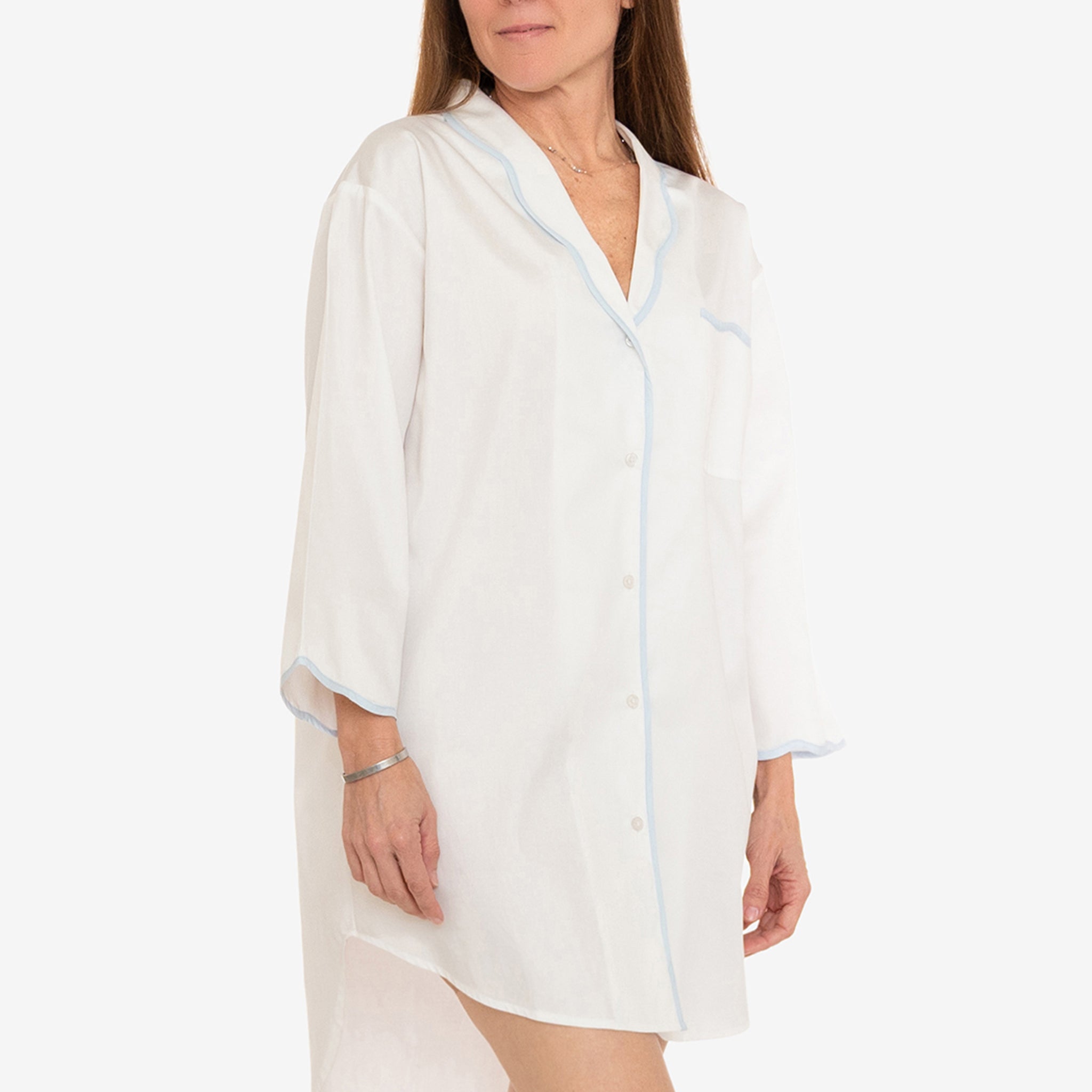 VANDY SCALLOPED NIGHTSHIRT - Lenora