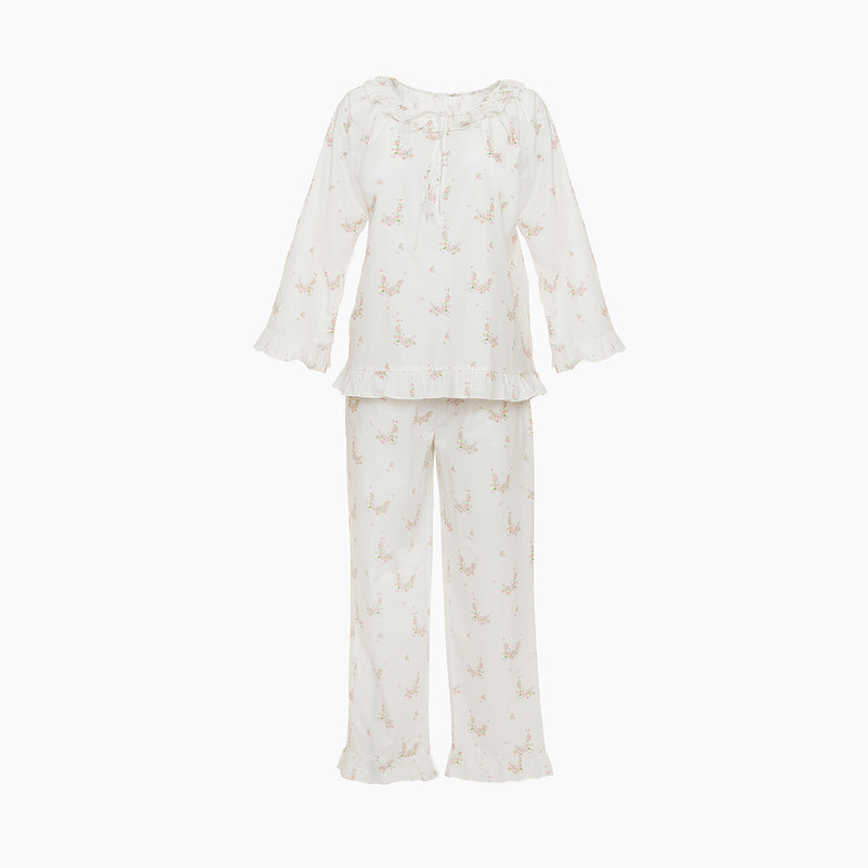 LUCY RUFFLE LONG PAJAMAS - Lenora