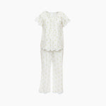 VANDY SCALLOPED SHORT SLEEVE PAJAMAS - Lenora
