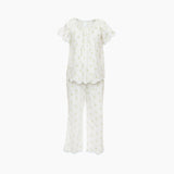 VANDY SCALLOPED SHORT SLEEVE PAJAMAS - Lenora