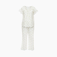 VANDY SCALLOPED SHORT SLEEVE PAJAMAS - Lenora