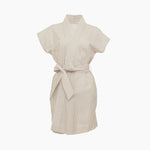 SEERSUCKER SHORT ROBE - Lenora