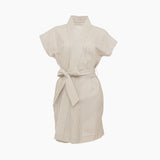 SEERSUCKER SHORT ROBE - Lenora