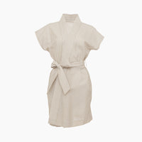 SEERSUCKER SHORT ROBE - Lenora