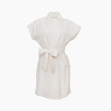 SEERSUCKER SHORT ROBE - Lenora
