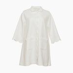 QUILTED BUTTON FRONT ROBE - Lenora