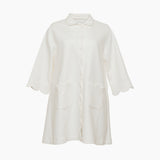 QUILTED BUTTON FRONT ROBE - Lenora
