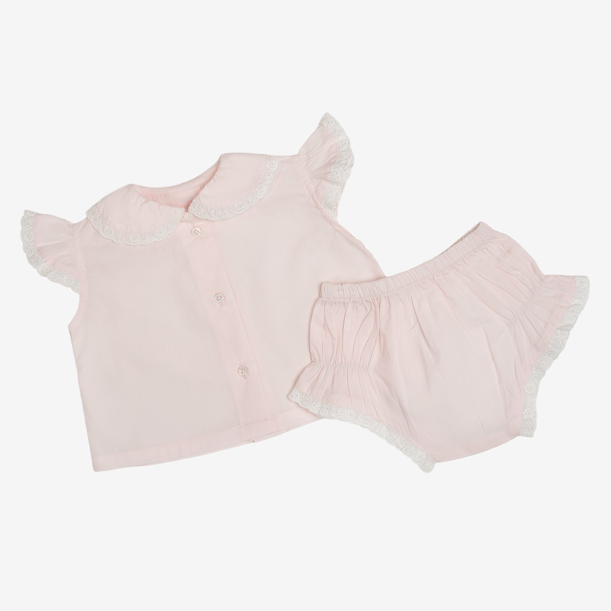 BABY ANN FLUTTER SLEEVE DIAPER SET - Lenora