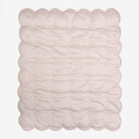 HEARTS & STARS QUILTED SATIN BABY BLANKET - Lenora