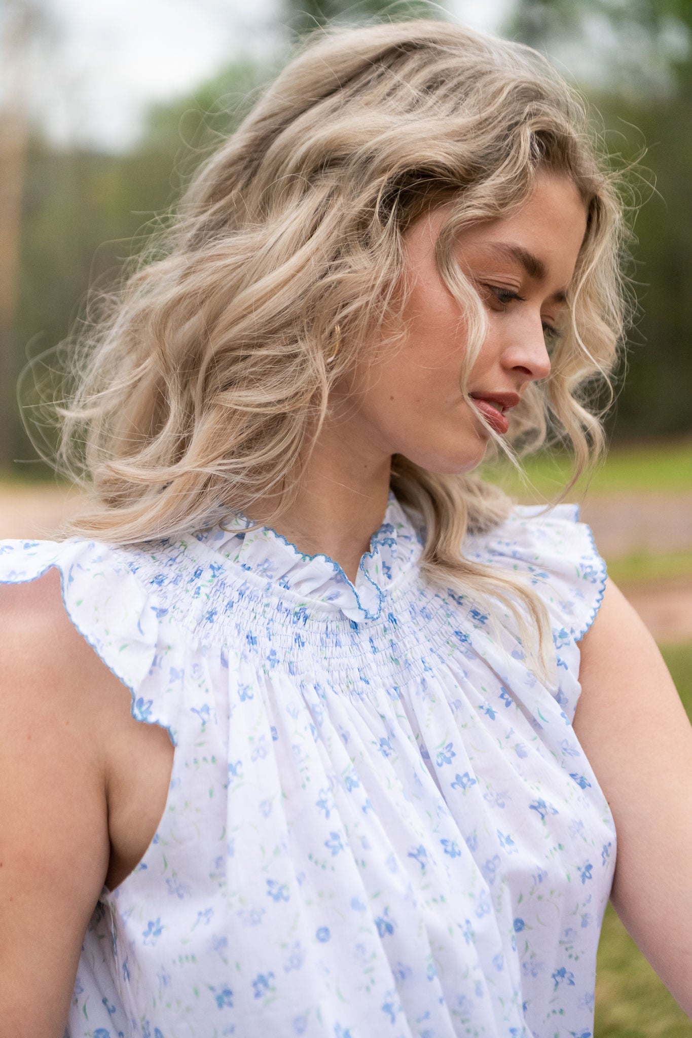 KATY BLUEBELL COTTON NIGHTGOWN - Lenora