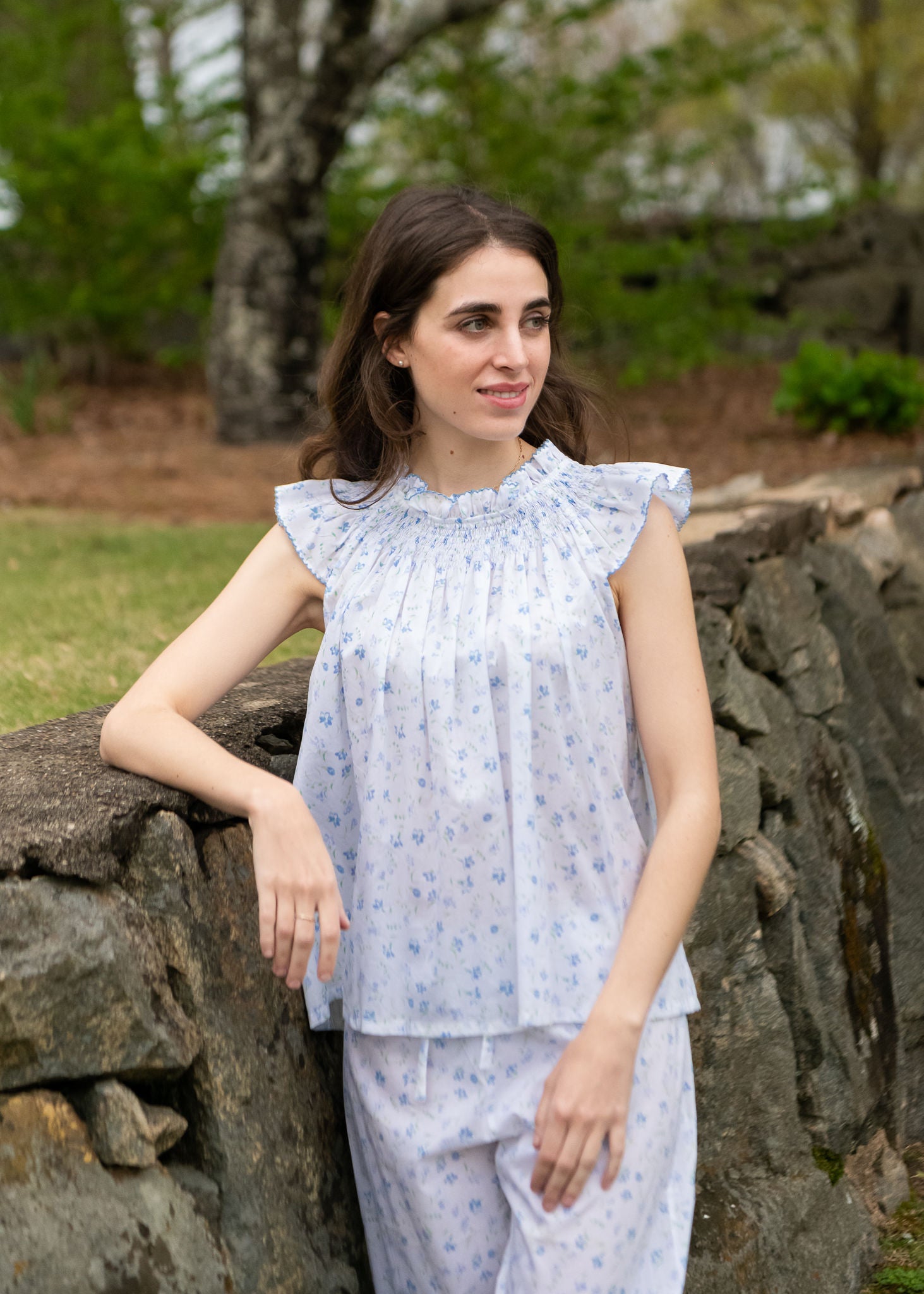 KATY BLUEBELL COTTON PAJAMAS - Lenora