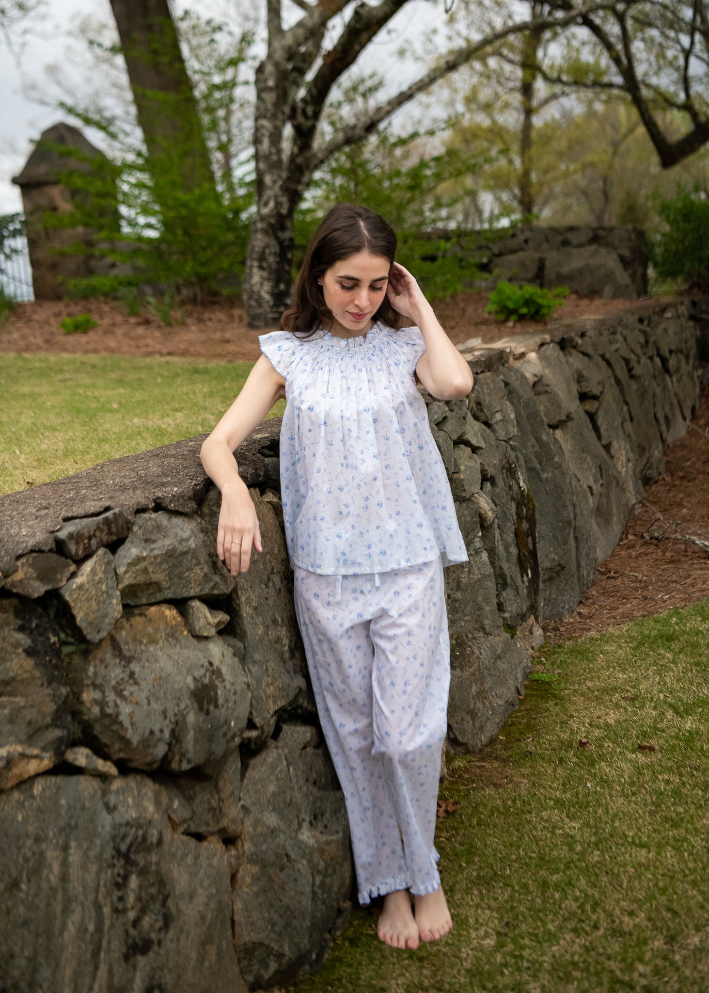 KATY BLUEBELL COTTON PAJAMAS - Lenora