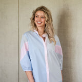 CHARLOTTE COLORBLOCK COTTON PAJAMAS - Lenora