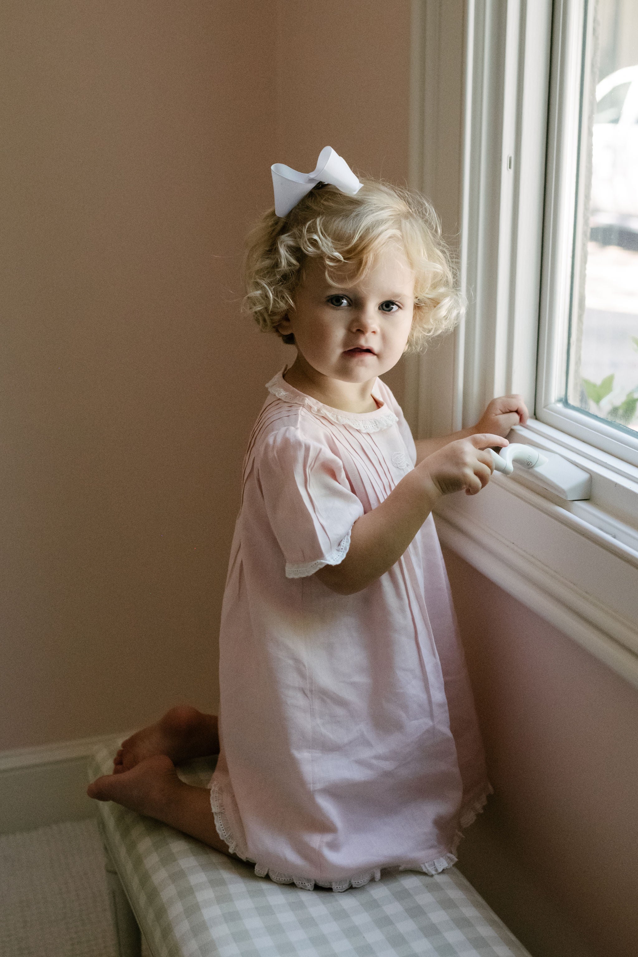 GIRLS GRACE LINEN DRESS - Lenora