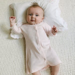 BABY POINTELLE HEART COTTON KNIT DAYGOWN - Lenora