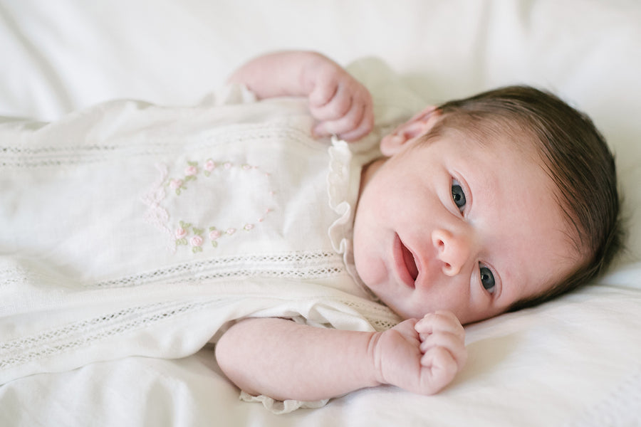 BABY SPENCER LINEN DAYGOWN