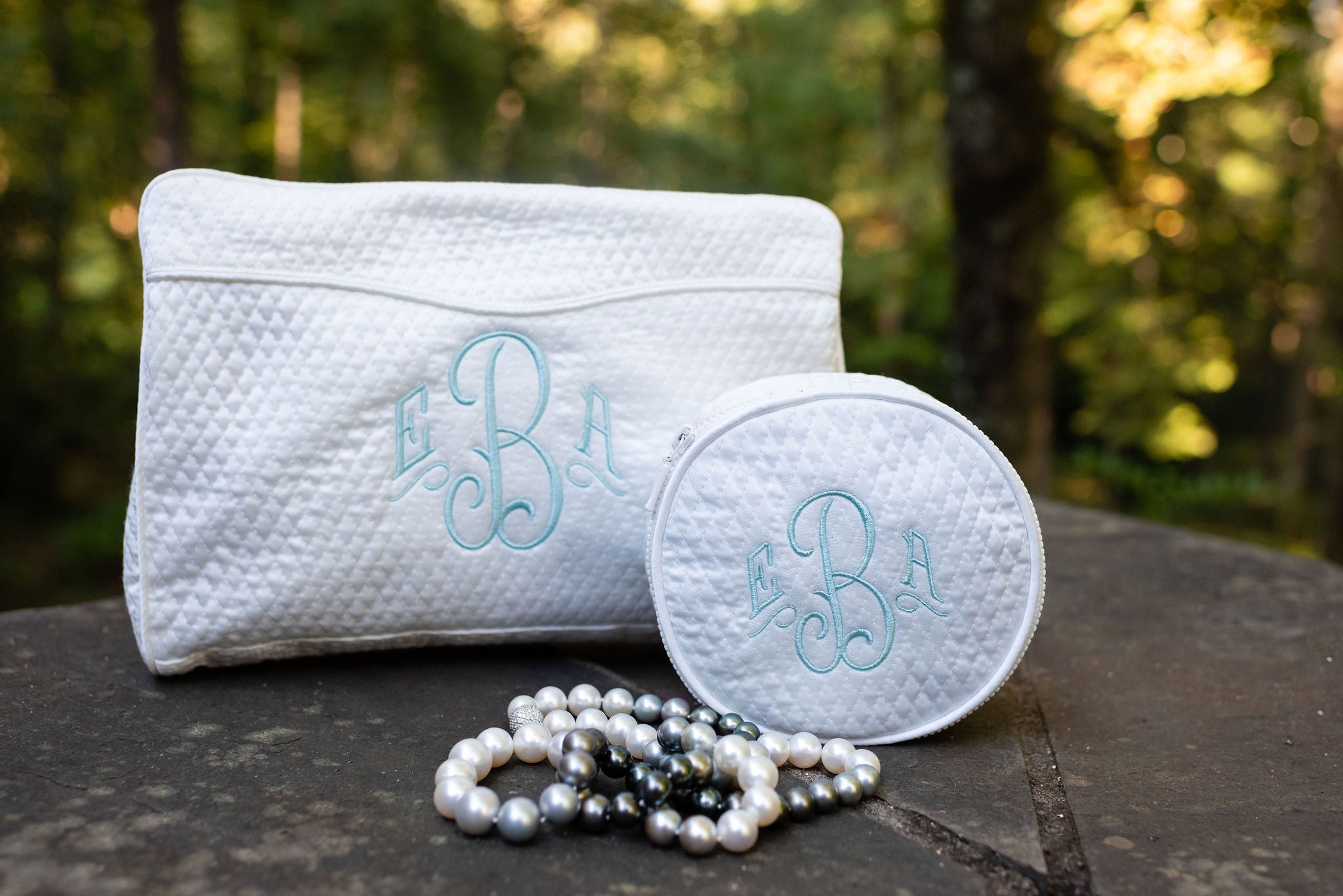 Quilted Satin Makeup Bag - Lenora