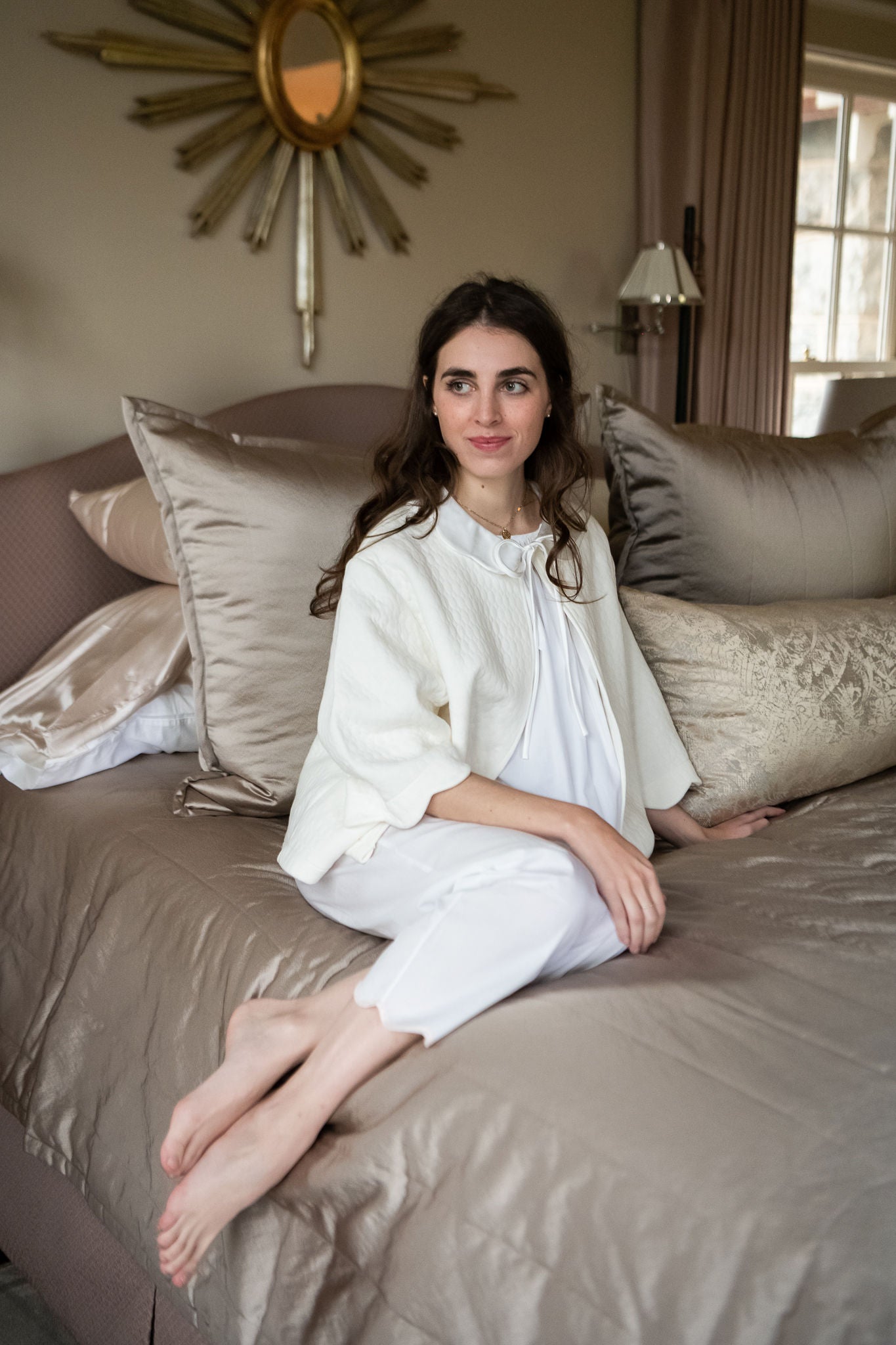 VIVIAN COTTON BEDJACKET - Lenora