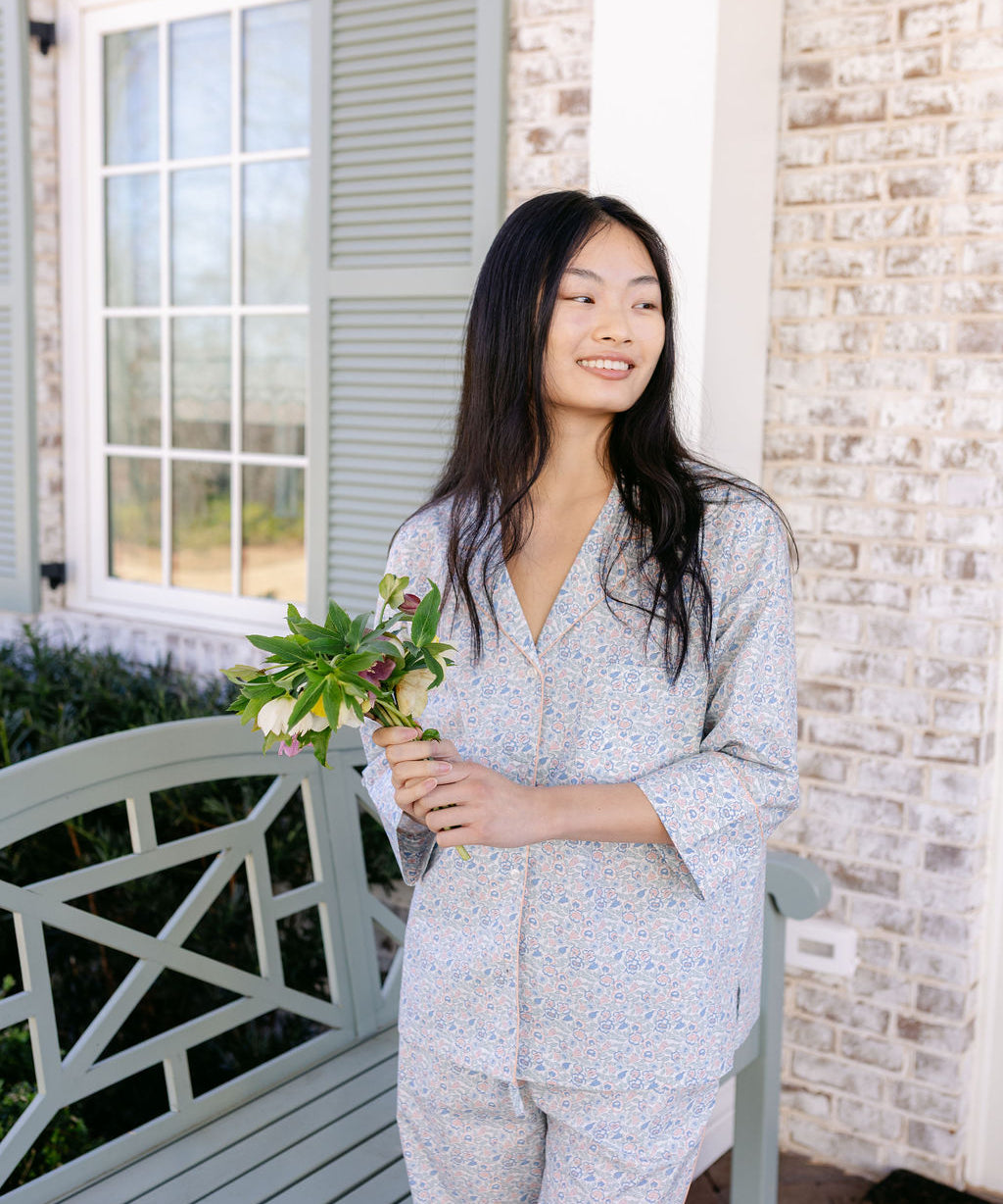 CLASSIC COTTON PAJAMAS IN FRENCH FLORAL - Lenora