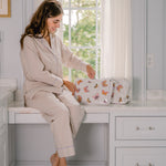GINGHAM COTTON PAJAMAS W/ RIC RAC TRIM - Lenora