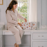 GINGHAM COTTON PAJAMAS W/ RIC RAC TRIM - Lenora