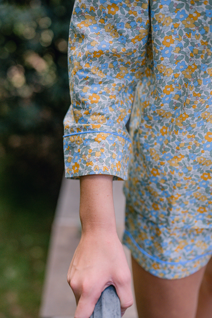 CLASSIC COTTON SHORT PAJAMAS IN LEMON LIBERTY - Lenora