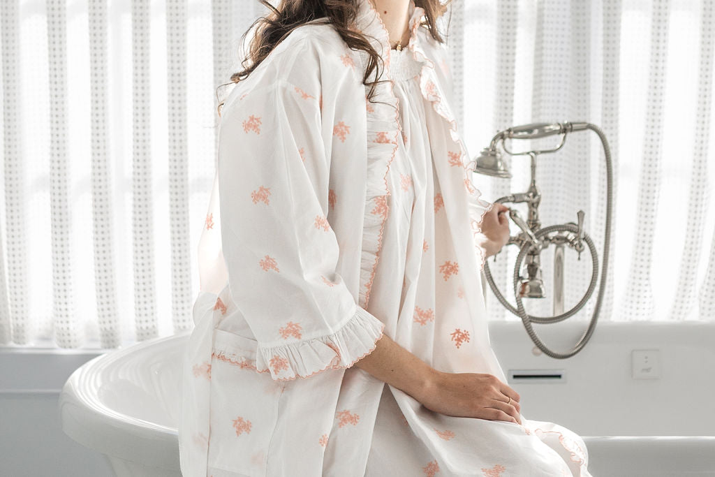 NANCY COTTON EMBROIDERED NIGHTGOWN - Lenora