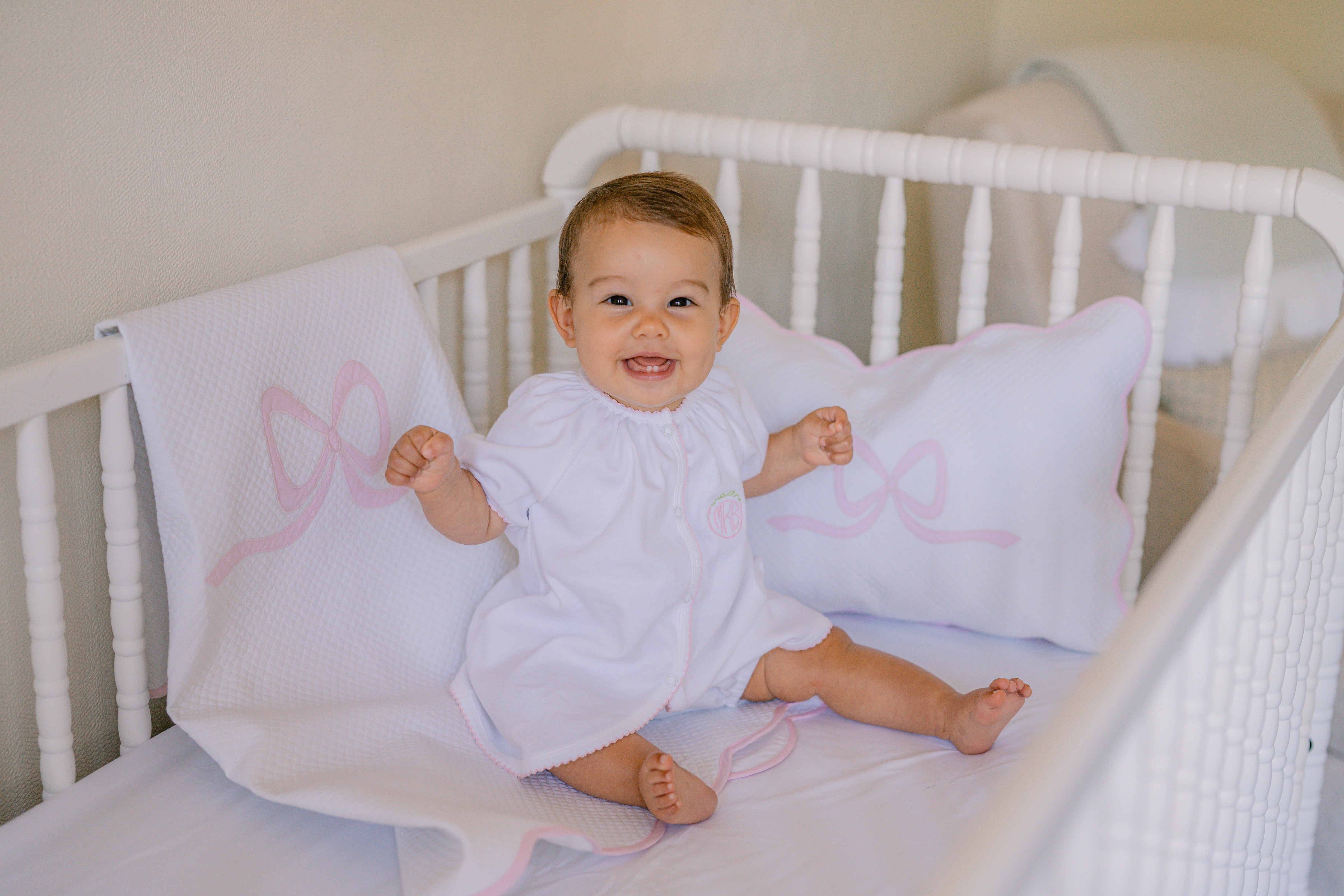 BABY COTTON KNIT SHORT SLEEVE DIAPER SET - Lenora
