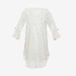 Cotton poet nightshirt in lavender floral by Lenora
