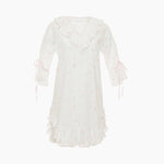 Cotton poet nightshirt in pink floral by Lenora