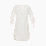 Cotton poet nightshirt in pink floral by Lenora